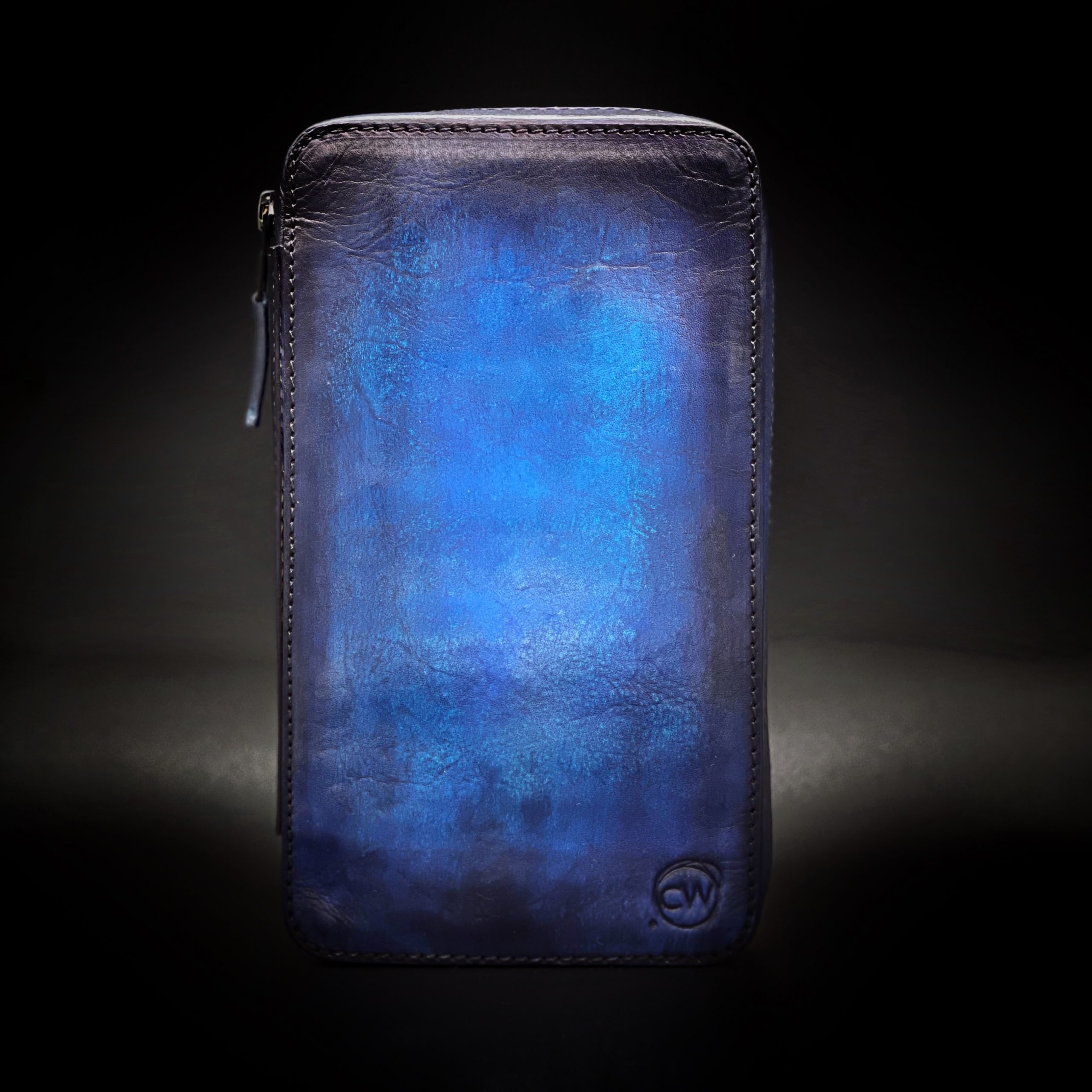 Blue Leather Kings Cigarette Case - The Smoking Store LLC