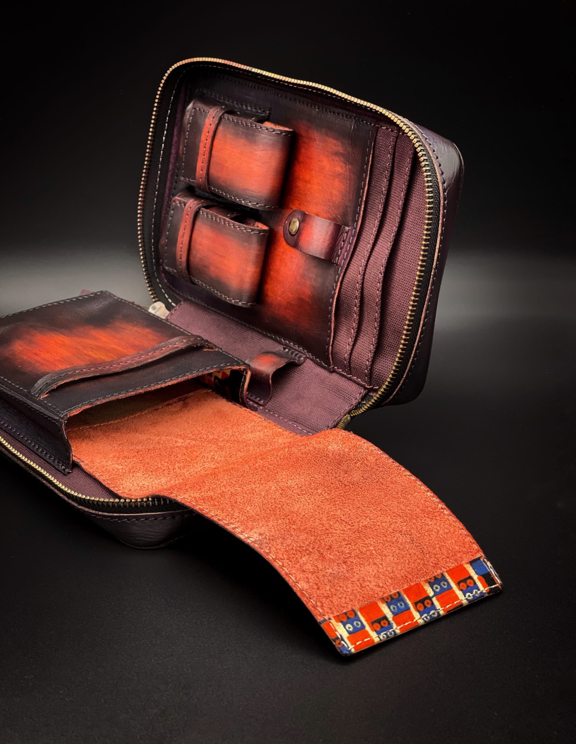 Cigar case Patina Sanguine – Genuine Leather – Cigar Workshops Bali